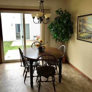 Corporate housing dining room table