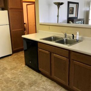 Open design full sized kitchen